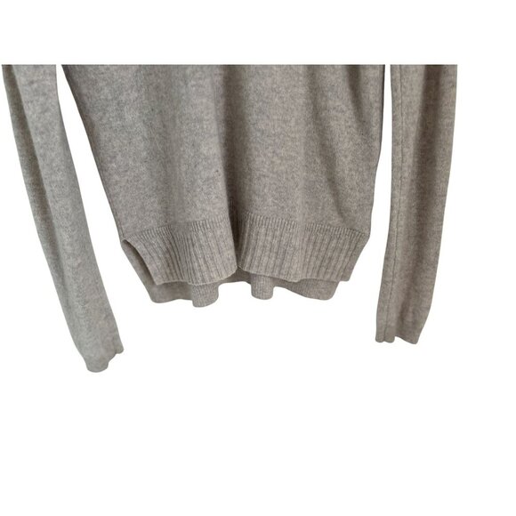 Gray Duffy 100% Cashmere Knit Sweater With Back Tie Detail & High-Low Hem - Picture 8 of 9